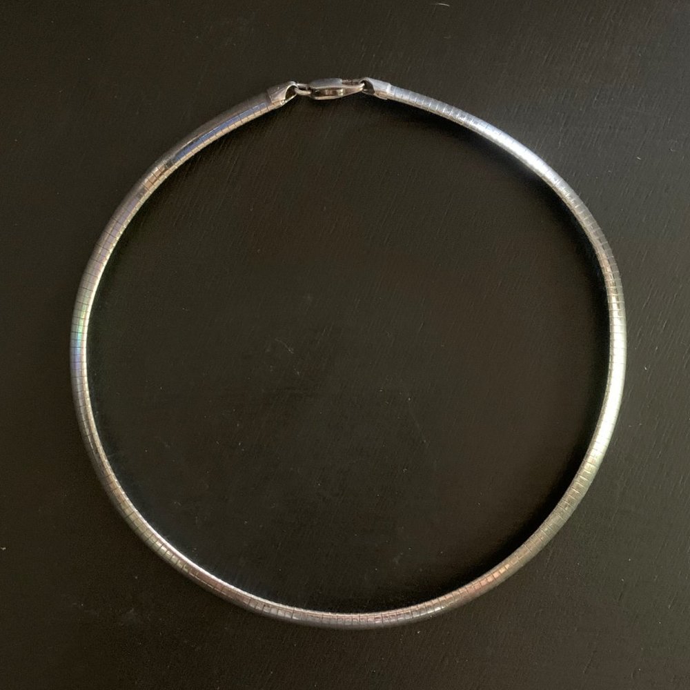 Sterling Silver Snake Link Choker | 32g